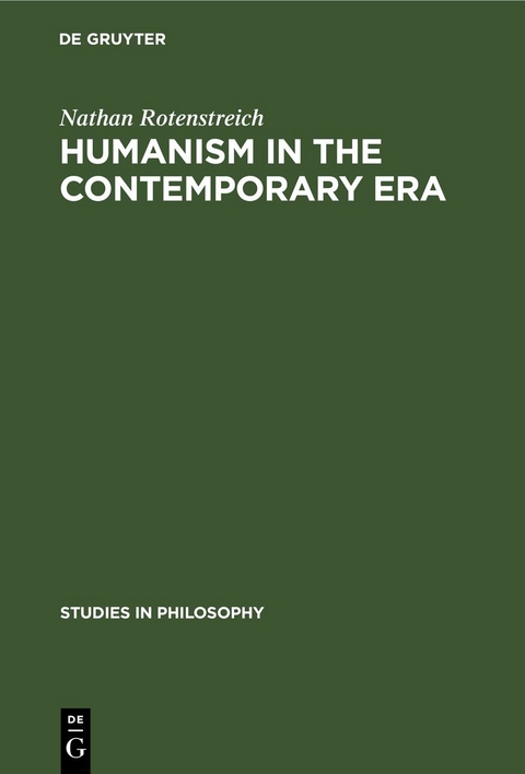 Humanism in the contemporary era - Nathan Rotenstreich