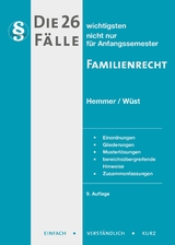 Die 26 wichtigsten Fälle Familienrecht - Hemmer, Karl-Edmund; Wüst, Achim