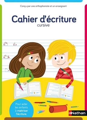 Cahier d'écriture cursive : dyscool, apprentissage facilité : pour aider les enfants à maîtriser l'écriture