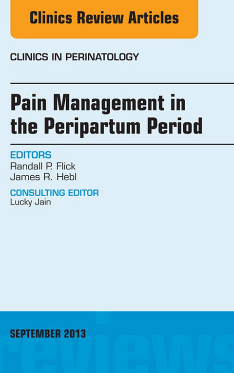 Pain Management in the Postpartum Period, An Issue of Clinics in Perinatology -  Randall P. Flick,  James R. Hebl