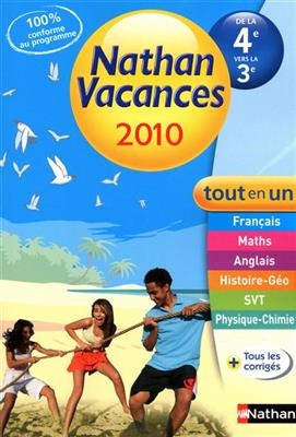 Nathan vacances 2010, de la 4e vers la 3e : tout en un