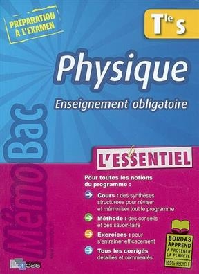 Physique enseignement obligatoire, terminale S - Jean-Claude Paul