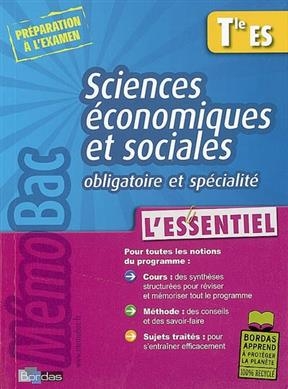 Sciences économiques et sociales obligatoire et spécialité, terminale ES - Pierre-Olivier Perl