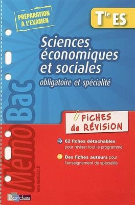 Sciences économiques et sociales Tle ES, obligatoire et spécialité - Victoire Patouillard