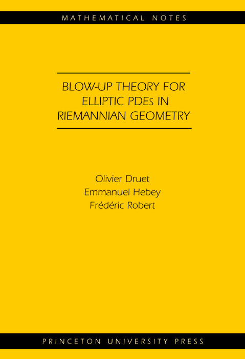 Blow-up Theory for Elliptic PDEs in Riemannian Geometry -  Olivier Druet,  Emmanuel Hebey,  Frederic Robert