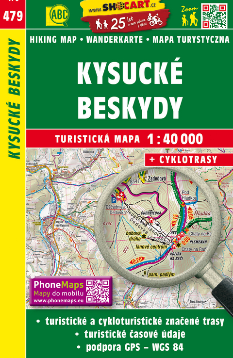 Kysucké Beskydy / Saybuscher Beskiden (Wander - Radkarte 1:40.000)