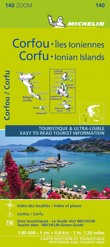 Corfu & the Ionian Islands - Michelin Zoom Map 140 -  Michelin