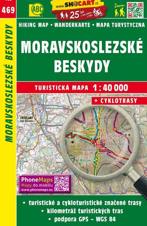 Moravskoslezské Beskydy / Mährisch-Schlesische Beskiden (Wander - Radkarte 1:40.000)