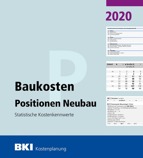 BKI Baukosten Positionen Neubau 2020