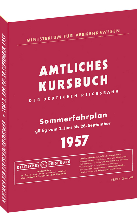 Kursbuch der Deutschen Reichsbahn - Sommerfahrplan 1957 - 