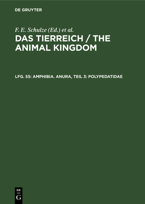 Das Tierreich / The Animal Kingdom / Amphibia. Anura, Teil 3: Polypedatidae - 