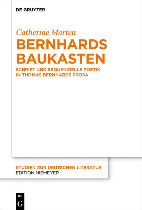 Bernhards Baukasten - Catherine Marten