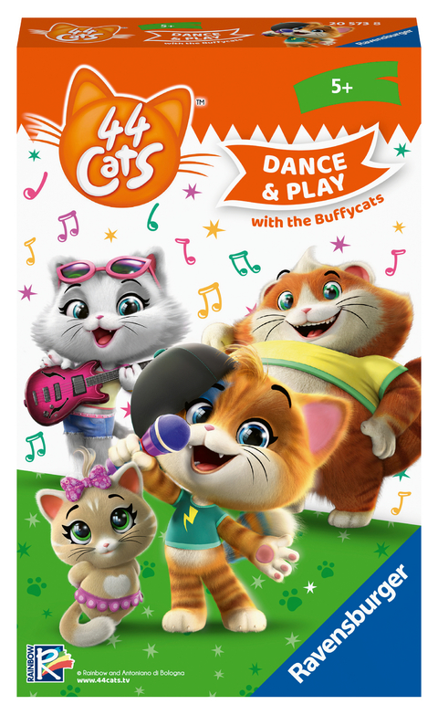 44 Cats: Sing and Dance with the Buffycats – ein Such- und Bewegungsspiel für Fans ab 5 Jahren - Michael Schacht