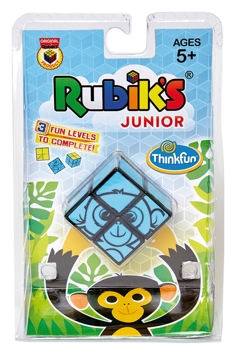 ThinkFun - 76397 - Rubik's Junior 2x2, der original Rubik's Cube für Kinder ab 5 Jahren. Lustiges, kindgerechtes Design für junge Rätselspieler.