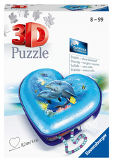 Ravensburger 3D Puzzle 11172 - Herzschatulle Unterwasserwelt - 54 Teile - Aufbewahrungsbox für Erwachsene und Kinder ab 8 Jahren