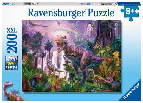 Ravensburger Kinderpuzzle - 12892 Dinosaurierland - Dino-Puzzle für Kinder ab 8 Jahren, mit 200 Teilen im XXL-Format