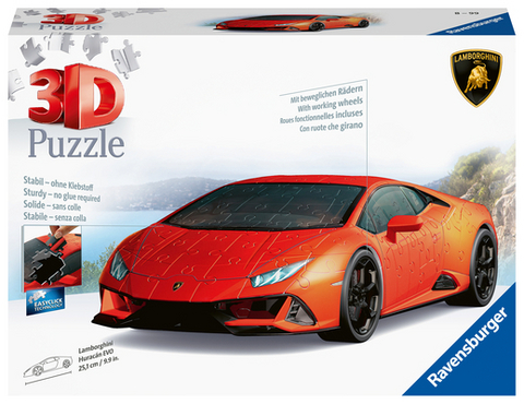 Ravensburger 3D Puzzle Lamborghini Huracán EVO 11238 - Das berühmte Fahrzeug als 3D Puzzle Auto