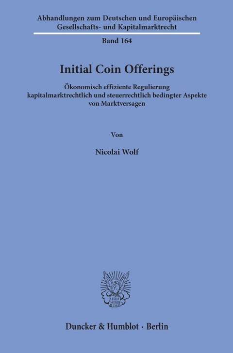 Initial Coin Offerings. - Nicolai Wolf