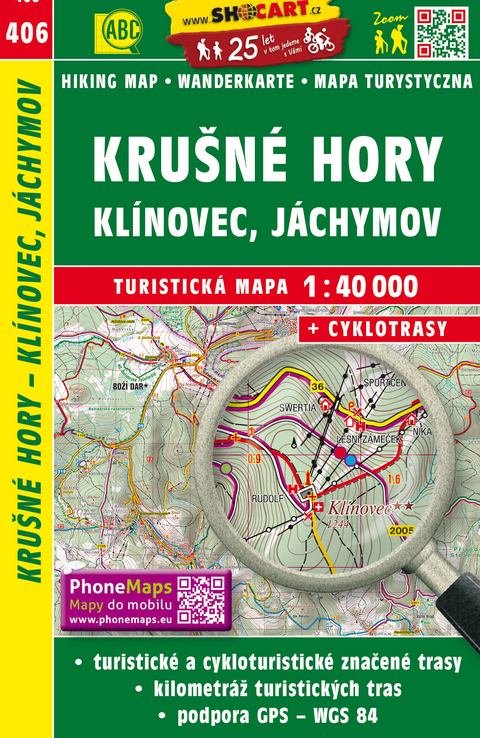 Wanderkarte Tschechien Krusne hory - Klinovec, Jachymov 1 : 40 000