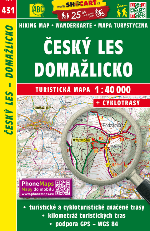 Český les, Domažlicko / Oberpfälzer Wald, Taus (Wander - Radkarte 1:40.000)