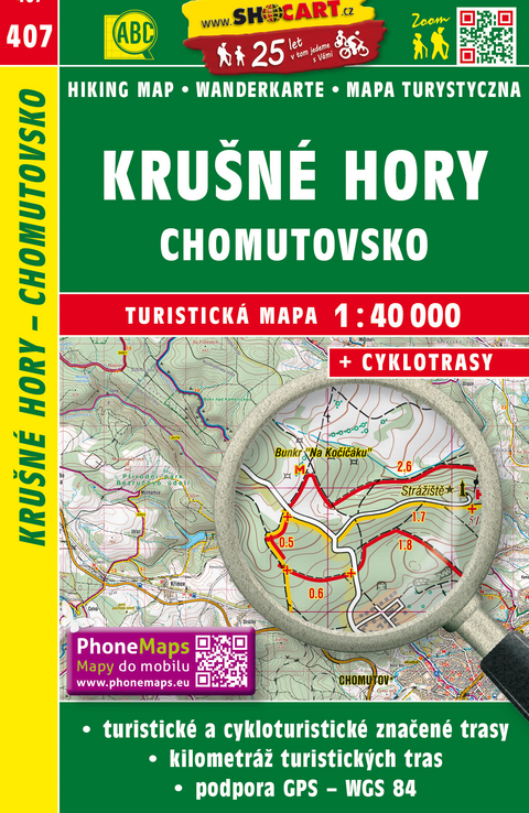 Krušné hory - Chomutov / Erzgebirge - Komotau (Wander - Radkarte 1:40.000)