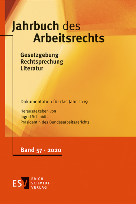 Jahrbuch des Arbeitsrechts. Gesetzgebung - Rechtsprechung - Literatur.... / Jahrbuch des Arbeitsrechts - 