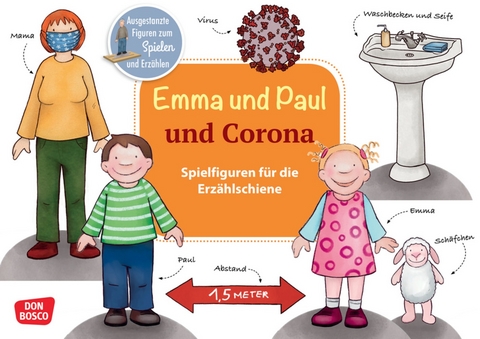 Emma und Paul und Corona. Erzählschienen-Figurenset, m. 1 Beilage - Monika Lehner