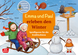 Emma und Paul erleben den Winter. Erzählschienen-Figurenset - Monika Lehner