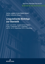 Linguistische Beiträge zur Slavistik - 