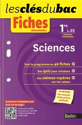 Sciences 1re L, ES : nouveau programme - Ariane Pasco, Emilie Rudault