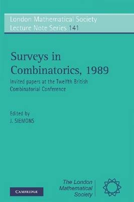 Surveys in Combinatorics, 1989 - 