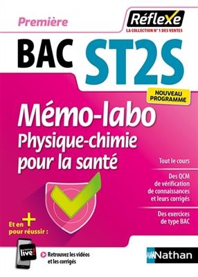 Mémo-labo physique-chimie pour la santé, première bac ST2S : nouveau programme