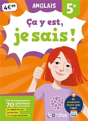 Ca y est, je sais ! anglais 5e : tout le programme en 70 questions incontournables : les rappels de cours, les exerci... - Catherine Azoulay