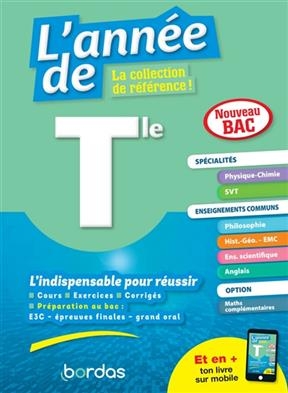 L'année de terminale, spécialités physique chimie, SVT, enseignements communs : nouveau programme