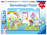 Ravensburger Kinderpuzzle - 07828 Märchenhaftes Einhorn - Puzzle für Kinder ab 4 Jahren, 2x24 Teilen