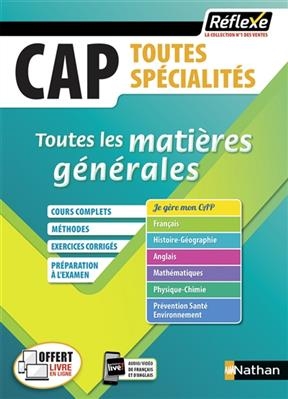 CAP toutes spécialités 1re et 2e années : toutes les matières générales