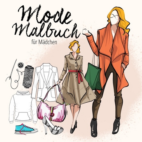 Mode Malbuch für Mädchen - Musterstück Grafik