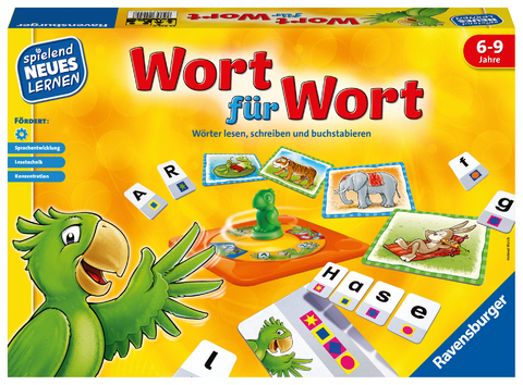 Ravensburger 24955 - Wort für Wort - Spielen und Lernen für Kinder, Lernspiel für Kinder von 6-9 Jahren, Spielend Neues Lernen für 1-4 Spieler - Helmut Walch