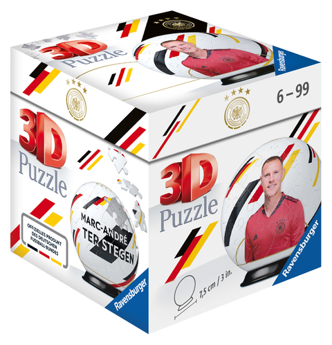 Ravensburger 3D Puzzle 11189 - Puzzle-Ball DFB Spieler - Marc-André Ter Stegen - 54 Teile - für Fußball Fans ab 6 Jahren