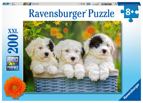 Ravensburger Kinderpuzzle - 12765 Kuschelige Welpen - Hunde-Puzzle für Kinder ab 8 Jahren, mit 200 Teilen im XXL-Format