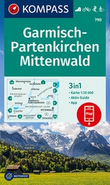 KOMPASS Wanderkarte 790 Garmisch-Partenkirchen, Mittenwald 1:35.000