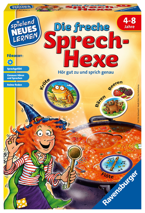 Ravensburger 24944 - Die freche Sprech-Hexe - Spielen und Lernen für Kinder, Lernspiel für Kinder ab 4 Jahren, Spielend Neues Lernen für 2-4 Spieler - Gertraud E. Heuß-Giehrl, Kai Haferkamp