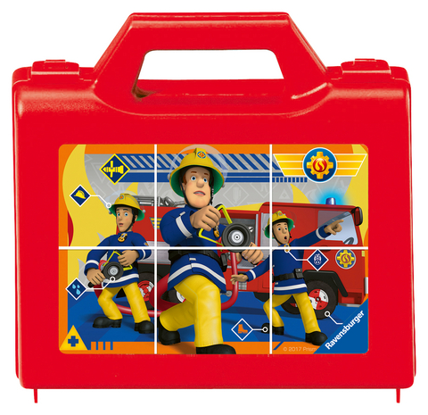 Ravensburger Kinderpuzzle - 07437 Sam, der tapfere Feuerwehrmann - Würfelpuzzle mit 6 Teilen, Puzzle für Kinder ab 3 Jahren