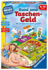 Ravensburger 24996 - Rund ums Taschengeld - Spielen und Lernen für Kinder, Lernspiel für Kinder ab 6-10 Jahren, Spielend Neues Lernen für 2-4 Spieler - Haferkamp, Kai