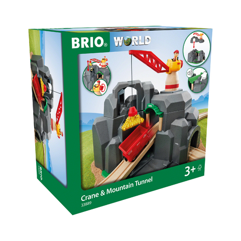 BRIO World 33889 Große Goldmine mit Sound-Tunnel – Zubehör für die BRIO Holzeisenbahn – Kleinkinderspielzeug empfohlen für Kinder ab 3 Jahren