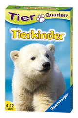 Ravensburger 20423 - Tierquartett Tierkinder, Klassiker für 3-6 Spieler ab 4 - 12 Jahre, 32 Tierkinder - 