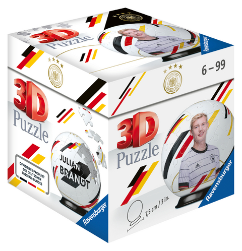 Ravensburger 3D Puzzle 11188 - Puzzle-Ball DFB Spieler - Julian Brandt - 54 Teile - für Fußball Fans ab 6 Jahren