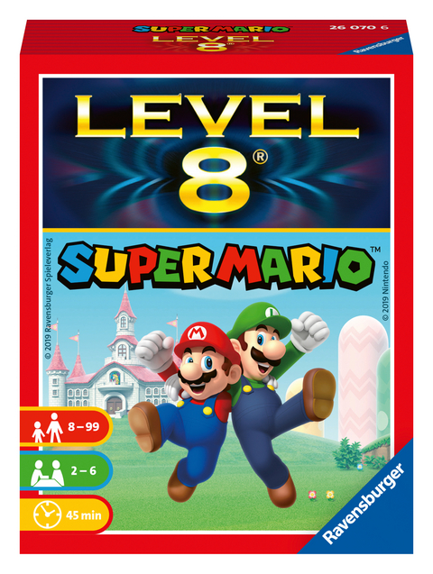 Ravensburger 26070 - Super Mario - Level 8, Kartenspiel ab 8 Jahren, Gesellschaftsspiel für 2-6 Spieler, Familienspiel, Super Mario Edition