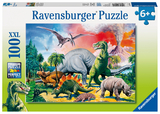 Ravensburger Kinderpuzzle - 10957 Unter Dinosauriern - Dino-Puzzle für Kinder ab 6 Jahren, mit 100 Teilen im XXL-Format - 