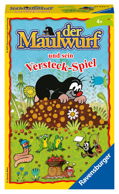 Ravensburger 23244 - Der Maulwurf und sein Versteck-Spiel, Mitbringspiel für 2-4 Spieler, Kinderspiel ab 4 Jahren, kompaktes Format, Reisespiel - Ronald Hofstätter